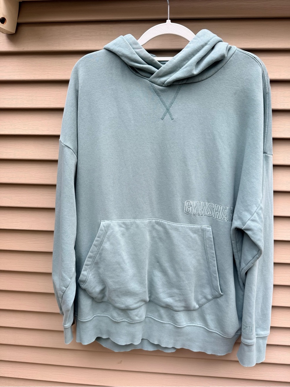 Gymshark Sage Green Oversized Pullover Hoodie Size M